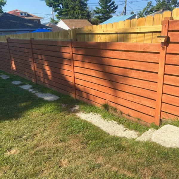 Horizontal Pressure Treated Semi Privacy Fence