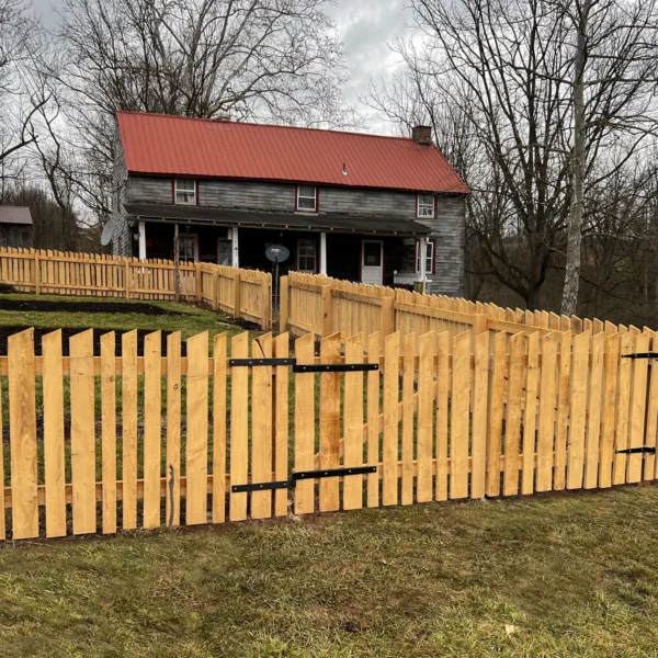 Rustic Cedar Picket Fence