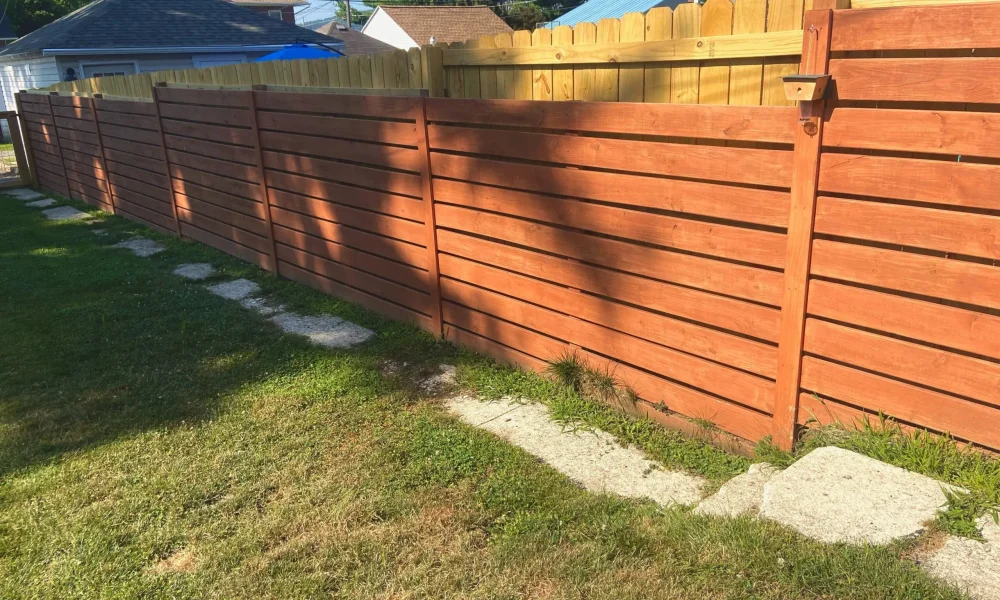 Horizontal Pressure Treated Semi Privacy Fence