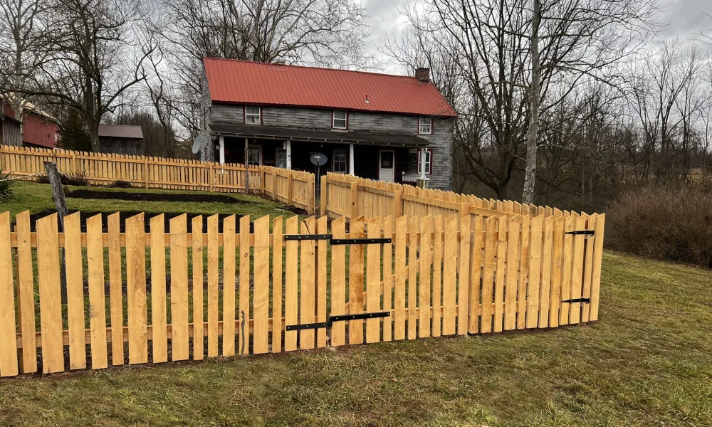 Rustic Cedar Picket Fence