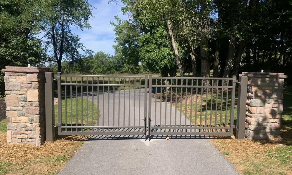 Textured Bronze Aluminum Gate